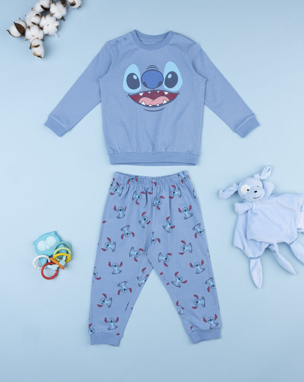 pigiama-stitch-011iil-1.jpg Pigiama bimbo Stitch azzurro - immagine 1