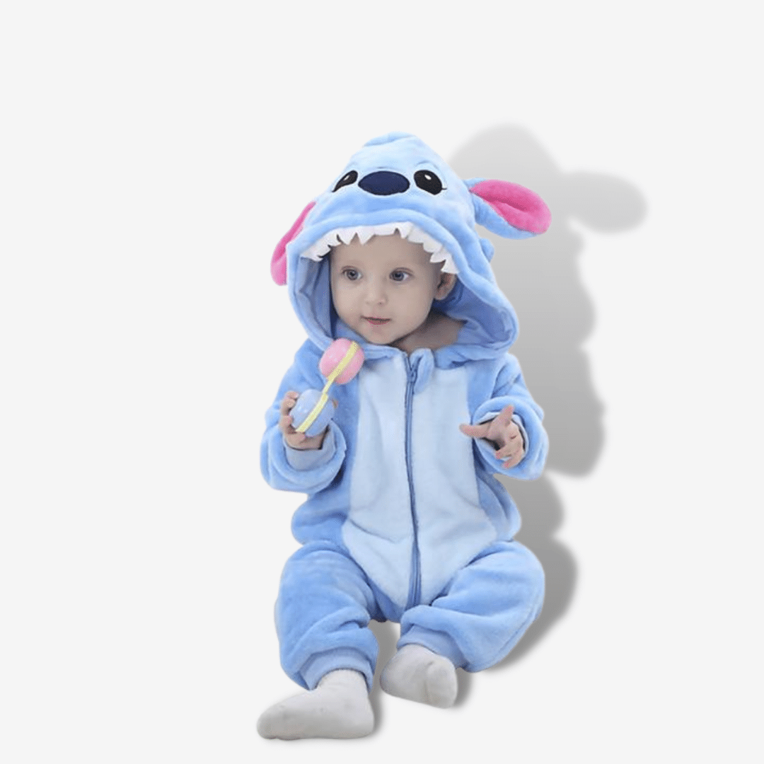pigiama-stitch-324hmb.png Pigiama Intero Neonato Stitch Blu Flanella Comfort e Sicurezza - immagine 1