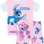 Disney Pigiama Stitch Bambina | Lilo E Stitch Pigiama Corto | Pigiamone Maniche Corte Bambino | Rosa 10 11 Years : Amazon.it: Moda
