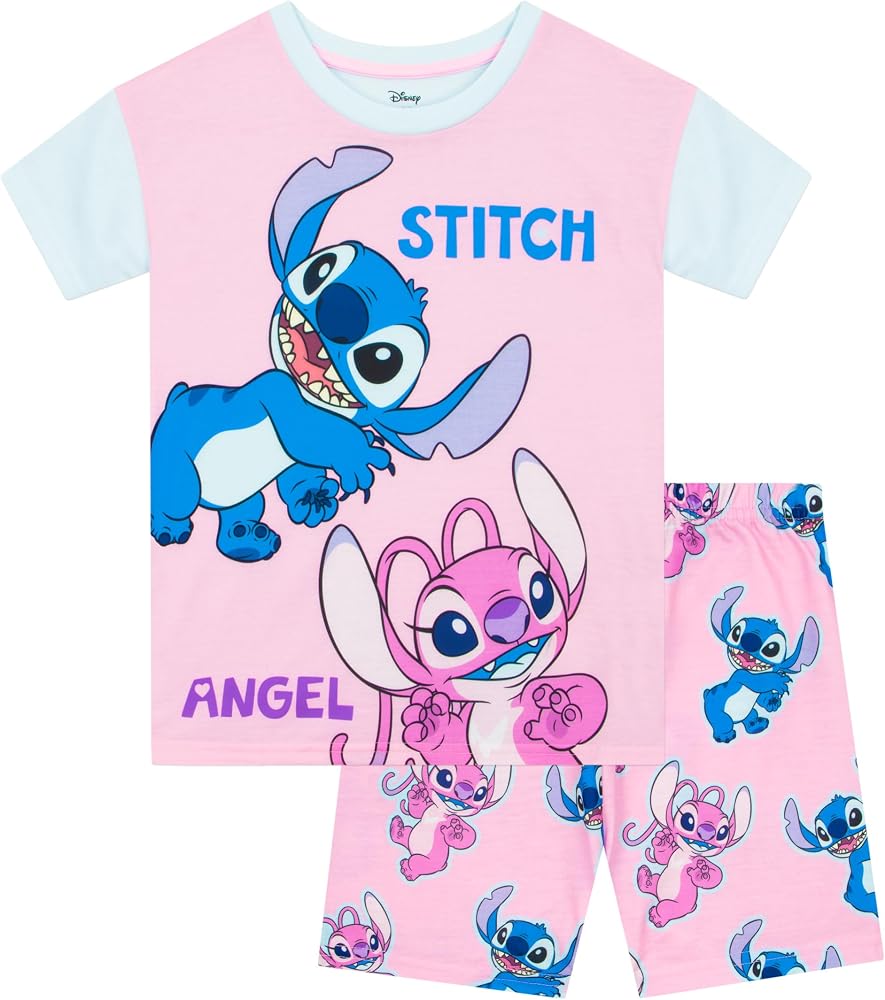 pigiama-stitch-623kgr-1.jpg Disney Pigiama Stitch Bambina | Lilo E Stitch Pigiama Corto | Pigiamone Maniche Corte Bambino | Rosa 10 11 Years : Amazon.it: Moda - immagine 1