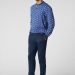 CAGI Pigiama Uomo Lungo Cotone Estivo Pinguini ART. VCAT04455 4 / Bluette