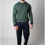 PIGIAMA UOMO IN CALDO COTONE E MAGLIA A FANTASIA