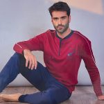 Pigiama uomo caldo cotone OU496 ORONERO M / Grigio