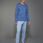 Pigiama uomo marca Ragno in 100 % caldo cotone modello girocollo