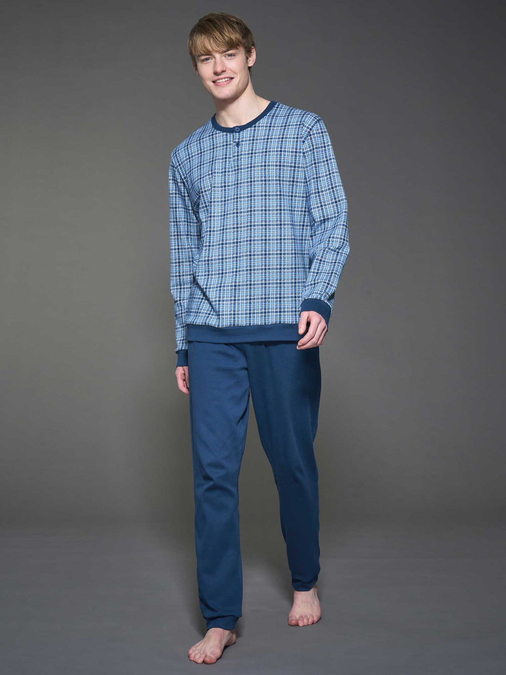 pigiama-uomo-cotone-473mmf-1.jpg Pigiama uomo marca Ragno in 100 % caldo cotone - immagine 1