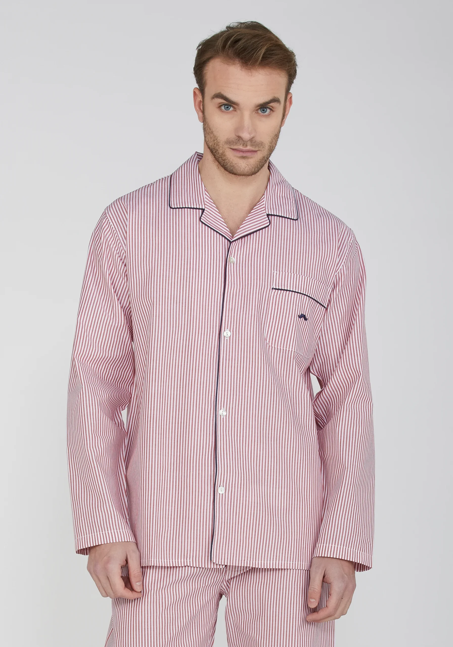 pigiama-uomo-cotone-573zob.webp Pigiama uomo Bip Bip Pigiami grigio in popeline di cotone - immagine 1