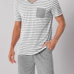 Leversic Pigiami Uomo Estivi Pigiama Uomo Cotone Corte Pigiama Uomo Estivo 2 Pezzi Pigiama Maniche Corte Uomo Leggero e Morbido Grigio+Bianco+Grigio 3XL : Amazon.it: Moda