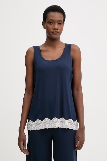 pigiami-benetton-574rtz-1.jpg United Colors of Benetton top da pigiama da donna con viscosa blu navy 3Z123H00P - immagine 1