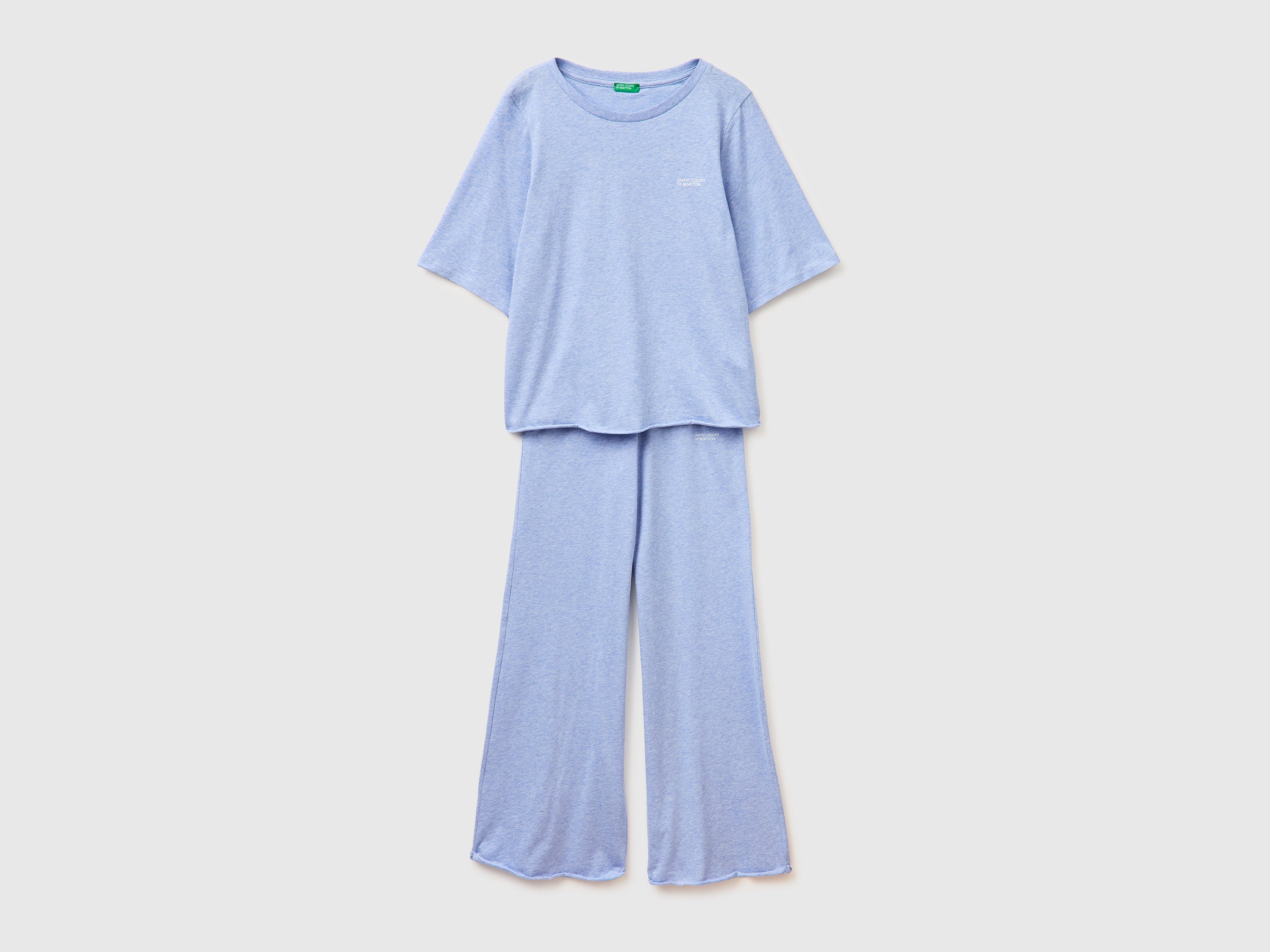 pigiami-benetton-633gnl-1.jpg Pigiama in cotone leggero mélange XXS - immagine 1
