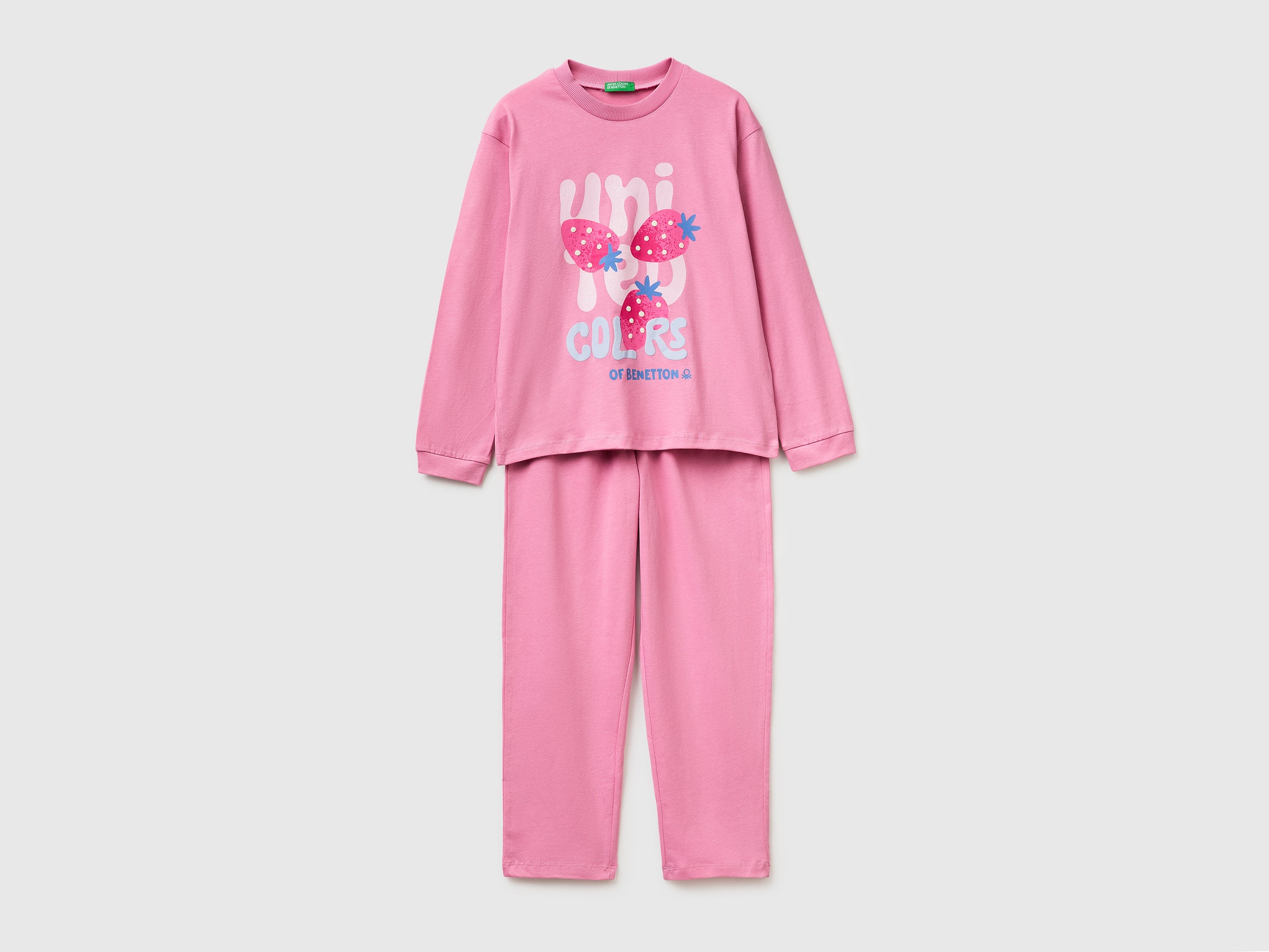 pigiami-benetton-863qzi-1.jpg Pigiama morbido con stampa logo 18 24 - immagine 1