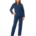 Globo E Commerce Calzature, Abbigliamento, Sport, Intimo, Accessori NOTTI MAGICHE Pigiama da donna in pile blu con cuori modello ARIANNA , MADE IN ITALY