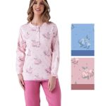 Pigiama Donna in Caldo Cotone Pigiamiamoci Art. 4100l Invernale