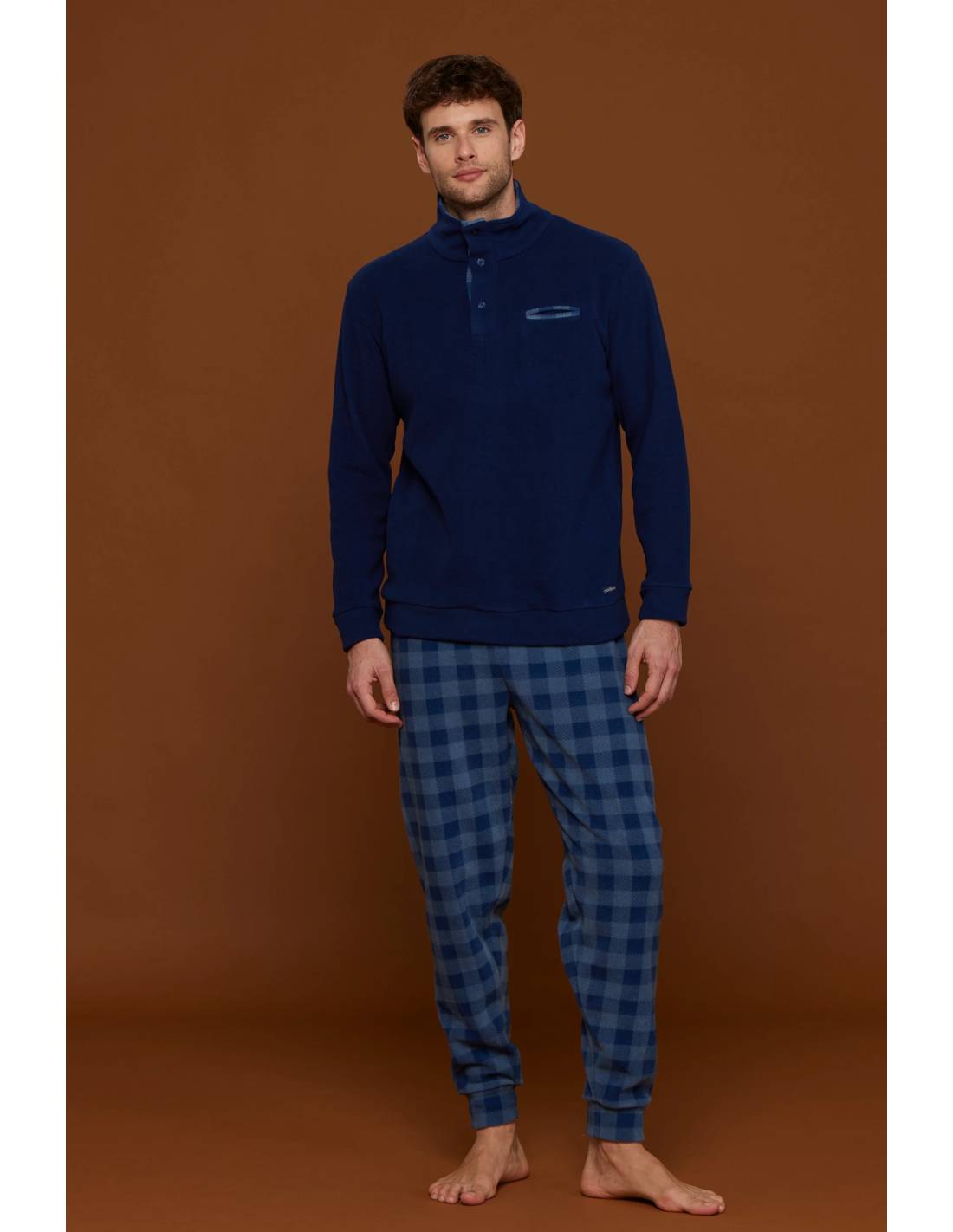 pigiami-da-uomo-441olh.png noi di notte pigiama da uomo invernale micropile fc2774as - immagine 1