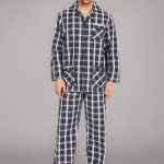 GLOBAL Uomo Pigiami Set 100% Cotone Set Pigiami Due Pezzi da Uomo, Pigiami Uomo Completino Maniche Lunghe in Cotone A Scacchi Neri,L : Amazon.it: Moda