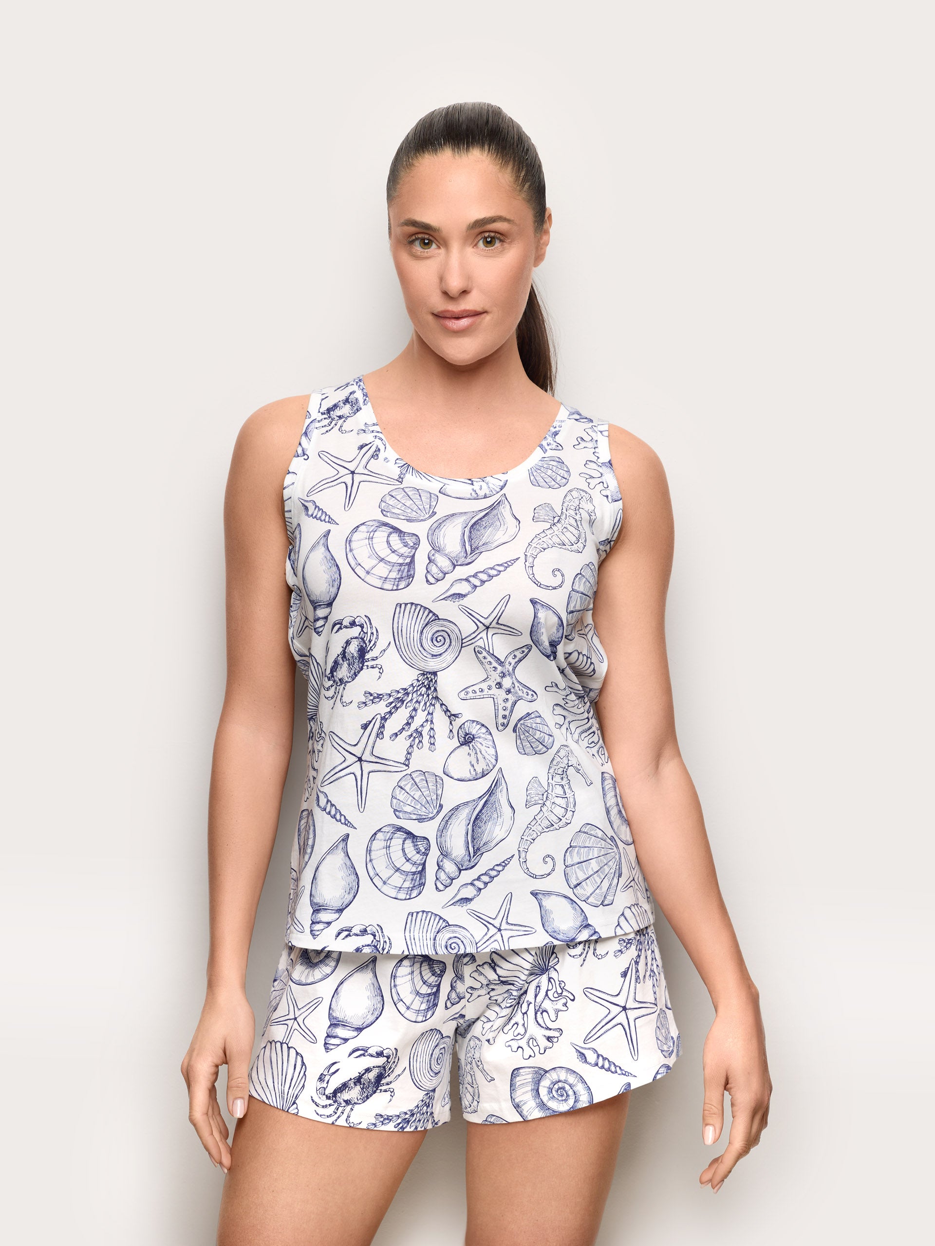 pigiami-donna-yamamay-212uuj-1.jpg Pigiama corto Coral Reef Stampato | Yamamay - immagine 1