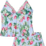 YAMAMAY Pigiama Corto in Raso di Viscosa, Multicolore, Linea Juicy, Donna, S : Amazon.it: Moda