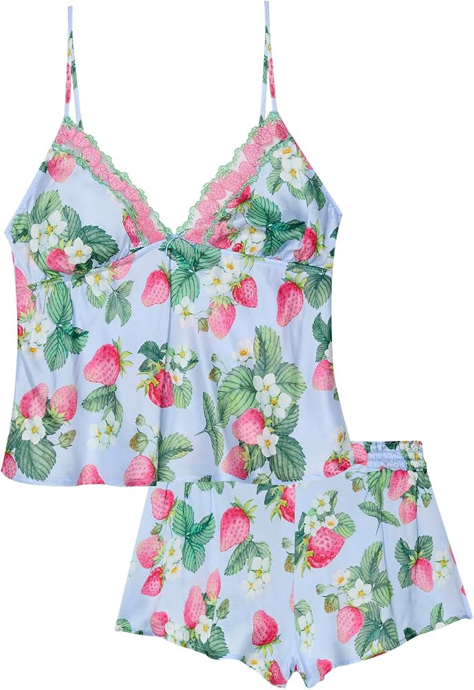 pigiami-donna-yamamay-414oua-1.jpg YAMAMAY Pigiama Corto in Raso di Viscosa, Multicolore, Linea Juicy, Donna, S : Amazon.it: Moda - immagine 1