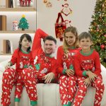 DDKJ Pigiama Natale Famiglia Set, Pigiami Natalizi per Tutta la Famiglia, Pigiama Natalizio Coordinati Manica Lungo, 2 Pezzi Pigiami di Natale per Coppia Donna Uomo Bambino Bambina Mamma papà : Amazon.it: Moda