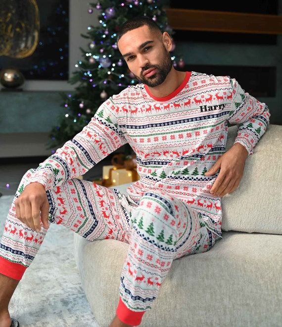 pigiami-natalizi-449xvo-1.jpg Pigiama natalizio Fair Isle personalizzato per uomo Etsy Italia - immagine 1