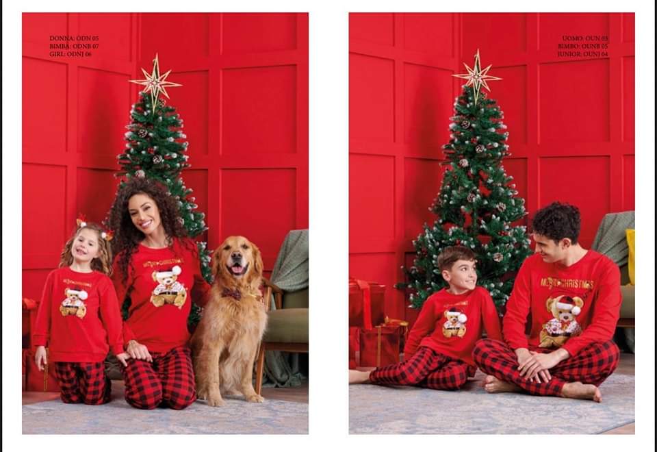 pigiami-natalizi-678edb-1.jpg Pigiami Teddy Christmas Family di Oronero (Pigiami di Natale per tutta la famiglia) - immagine 1