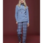 noi di notte pigiama da donna morbido micropile fa7972ps