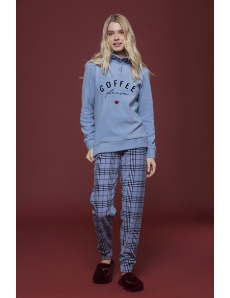 pigiami-noi-di-notte-474rlj-1.jpg noi di notte pigiama da donna morbido micropile fa7972ps - immagine 1
