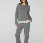 Tezenis TEZENIS SET Pigiama dark grey/grigio screziato Zalando