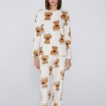 Pyjamas Tezenis Pigiama Love Tezenis Long Heavy Cotton Pyjamas With Family Gang Patch