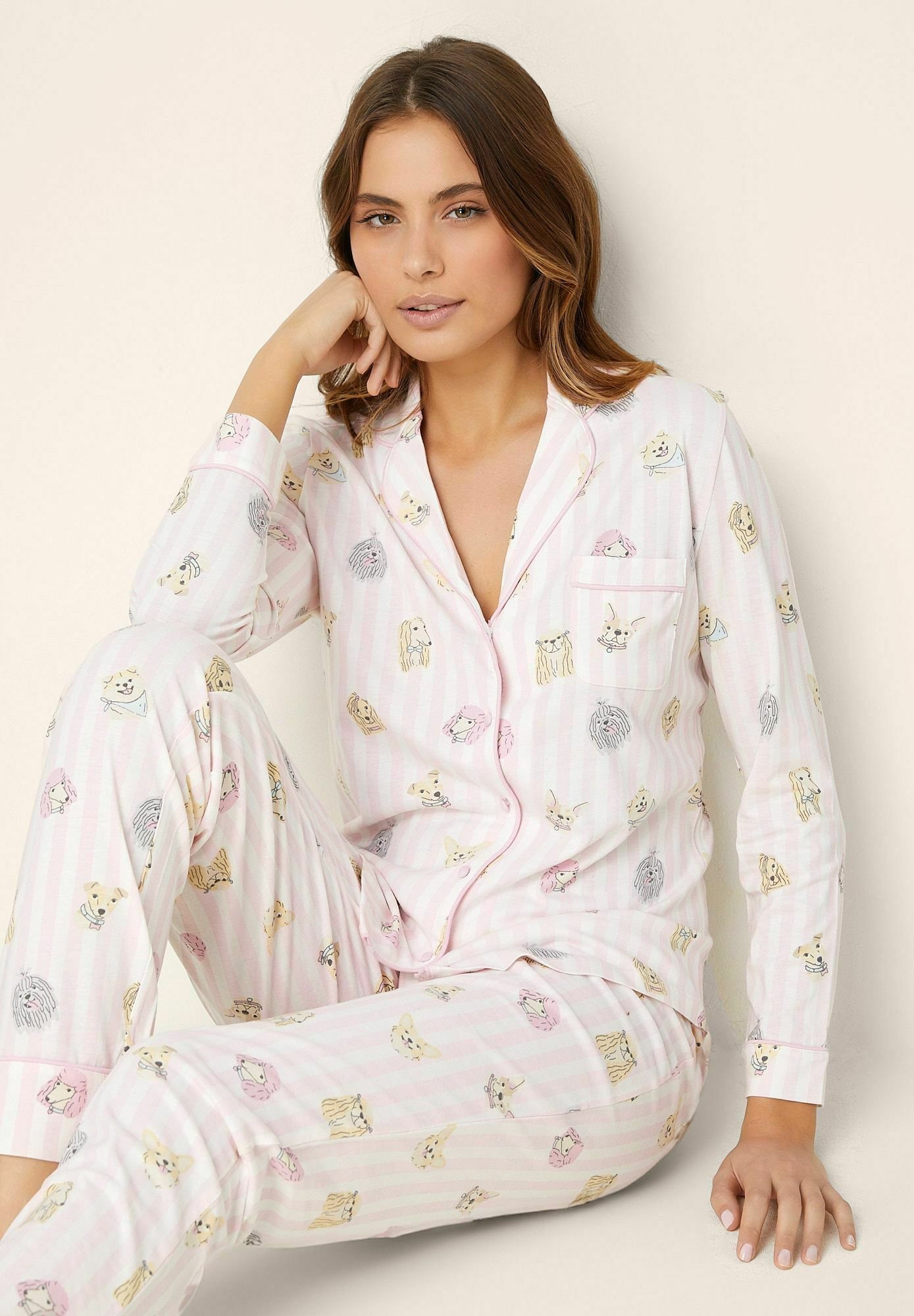 pigiami-yamamay-538hxd-1.jpg Yamamay LOVELY DOGS SET Pigiama multicolor with print/rosa chiaro Zalando.it - immagine 1
