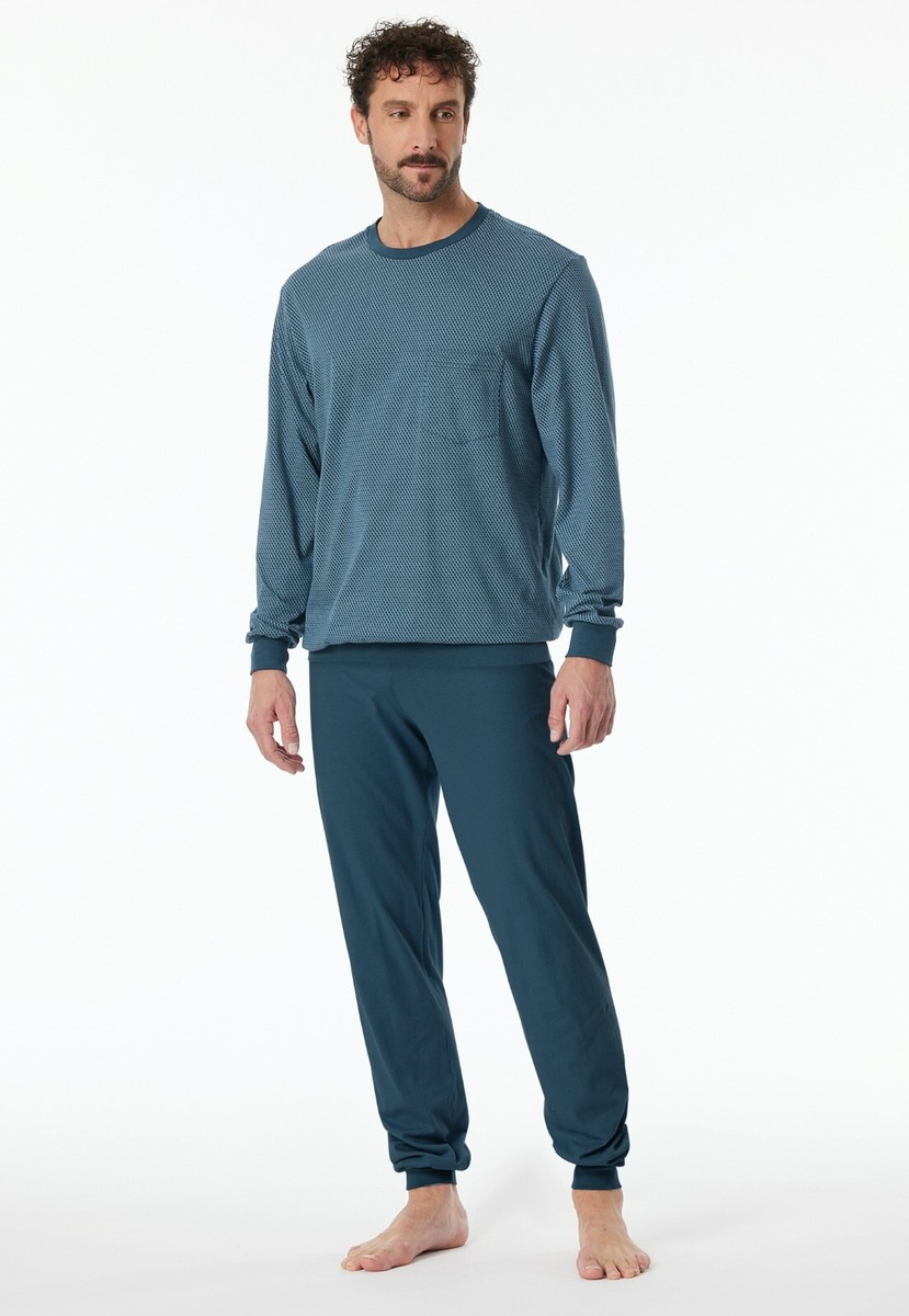 tezenis-pigiami-uomo-279mst-1.jpg Tezenis Pigiama Lungo Pigiami Uomo Lunghi SCHIESSER Pigiama Uomo Lungo Con Tasca Sul Petto Taglie Normali - immagine 1