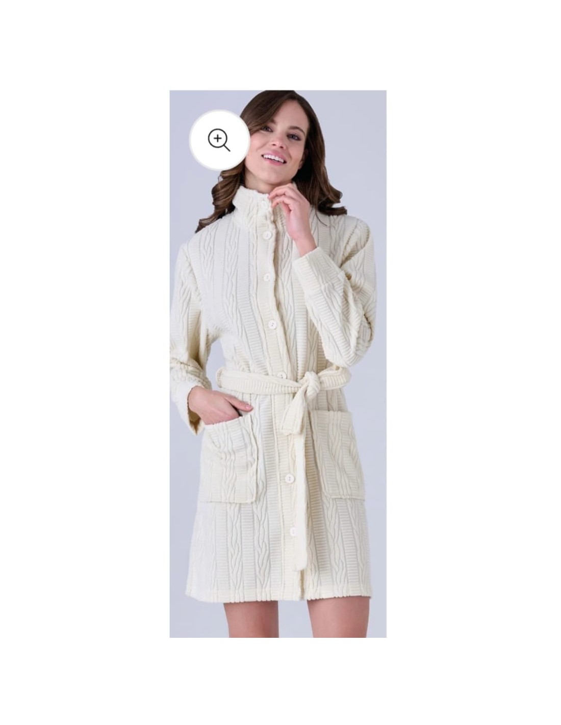 vestaglia-donna-pile-770eii-1.jpg Vestaglia Donna Pile Bottoni Pigiamiamoci 3409 - immagine 1
