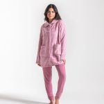 Vestaglia donna in pile Lumachina Acqua / M