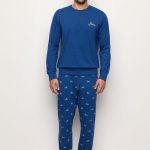 YAMAMAY Pigiama Lungo, Uomo, Blu : Amazon.it: Moda